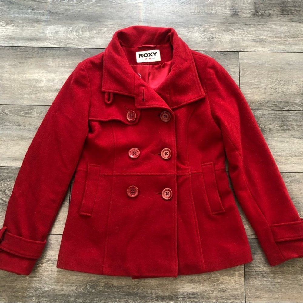 Roxy Red Double-Breasted Jacket